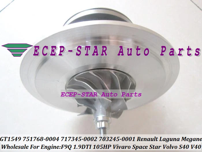 Турбо картридж CHRA GT1544S 700830 701796 454165 702339 703753 701000 для Renault Megane Laguna Scenic Espace Clio F9Q F8Q