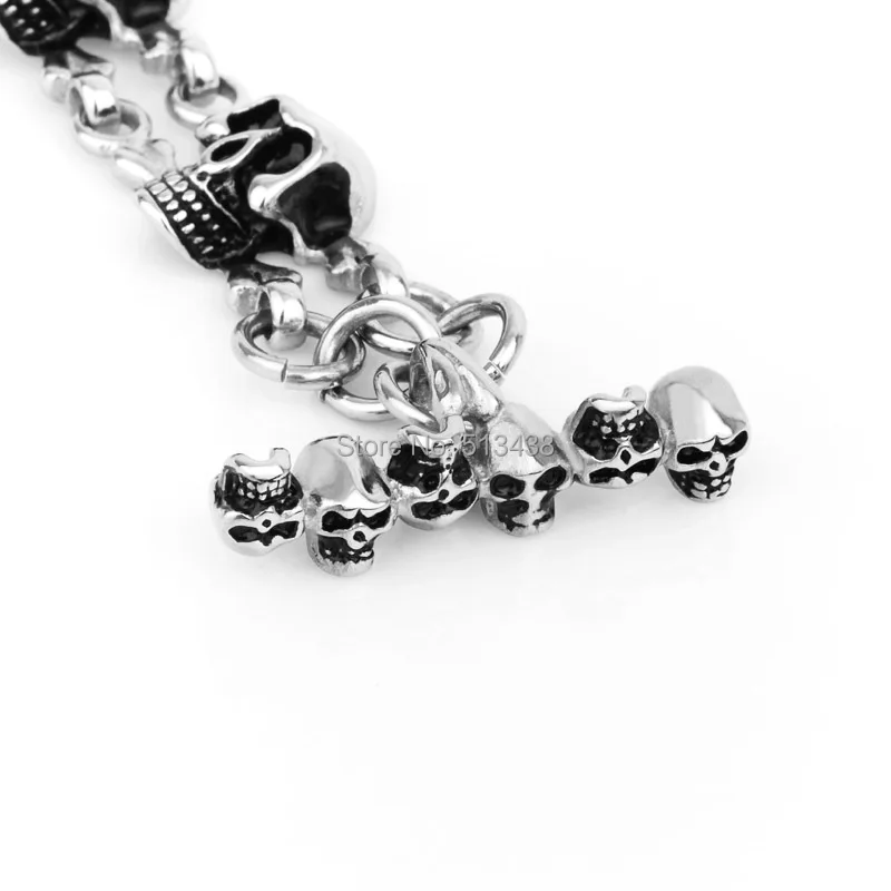 Новинка 2014 рождественские подарки уникальный дизайн цепочка с черепом браслет