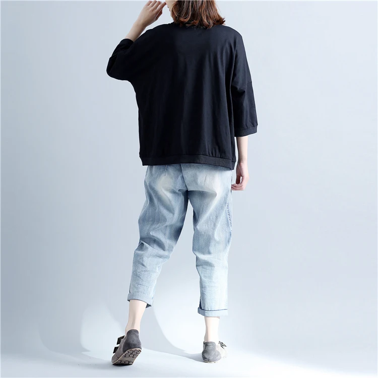 5XL 6XL 2017 Harajuku Негабаритных Женщины Толстовки Кофты Kawaii Одежда Мультфильм Черный