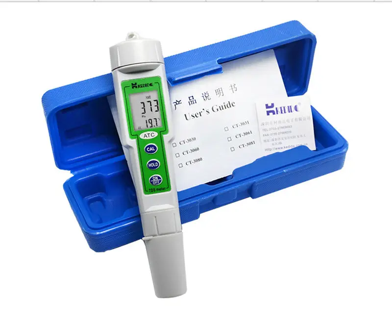 Водонепроницаемый цифровой ЖК измеритель температуры 0 1000 ppm TDS гидропонная вода