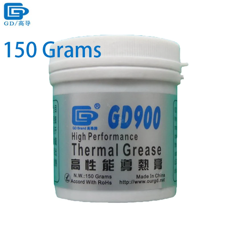 

GD900 Thermal Conductive Grease Paste Silicone Plaster Heatsink Compound Net Weight 150 Grams High Performance For CPU LED CN150