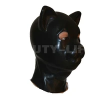 hot sex product male female 100 natural latex bondage cat head mask eyepatch gagged headgear hood adult bdsm toy bed game set