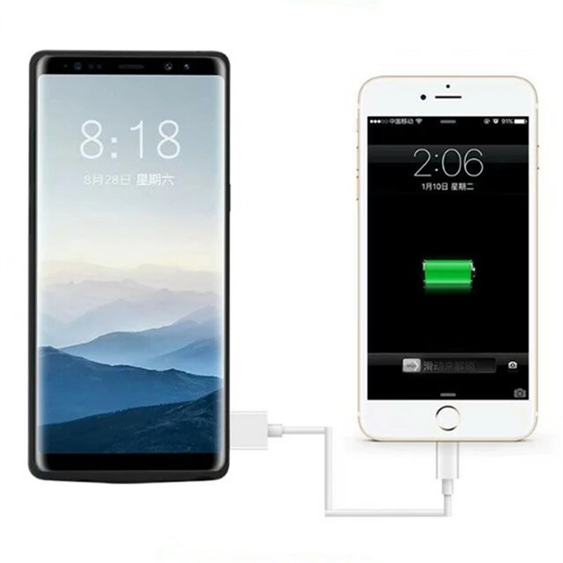 2021 Powerbank задняя крышка чехол с отделением для зарядного устройства Samsung Galaxy S9 S8 Plus