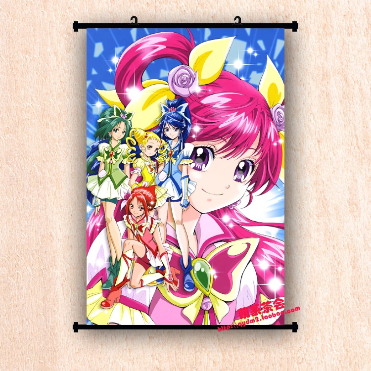 Японское аниме Pretty Cure Precure rouge & Kasugano Urara Akimoto Komachi домашний декор настенный плакат