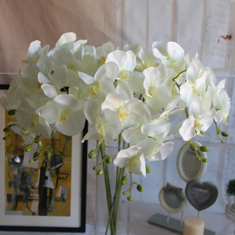 5 шт./лот искусственные орхидеи фаленопсис для свадьбы | Дом и сад