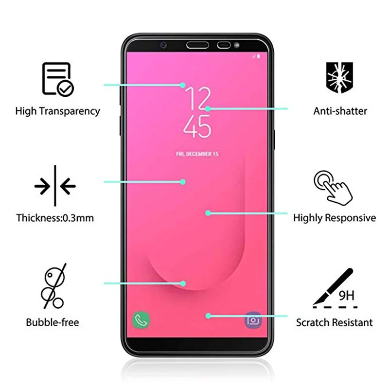 2.5D Закаленное стекло для samsung A50 S10E J7 J8 J6 J4 2018 Защитное прозрачное экрана plus |