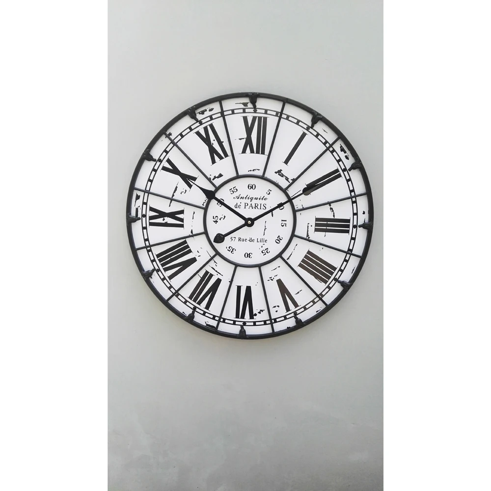 Большие настенные часы 60 см с римскими цифрами обои для украшения гостиной|de