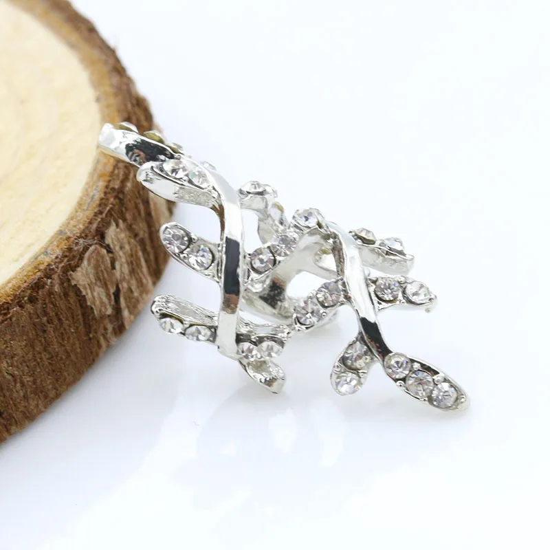 SexeMara 1pc Punk Earring Crystal Rhinestone Leaf Ear Cuff Warp Clip On Non-pierced Silver/Gold 2019 Hot Selling | Украшения и