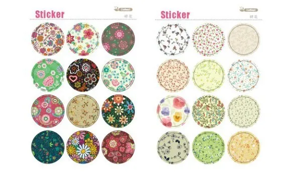 60 шт. декоративные винтажные Цветочные бумажные наклейки упаковка для торта