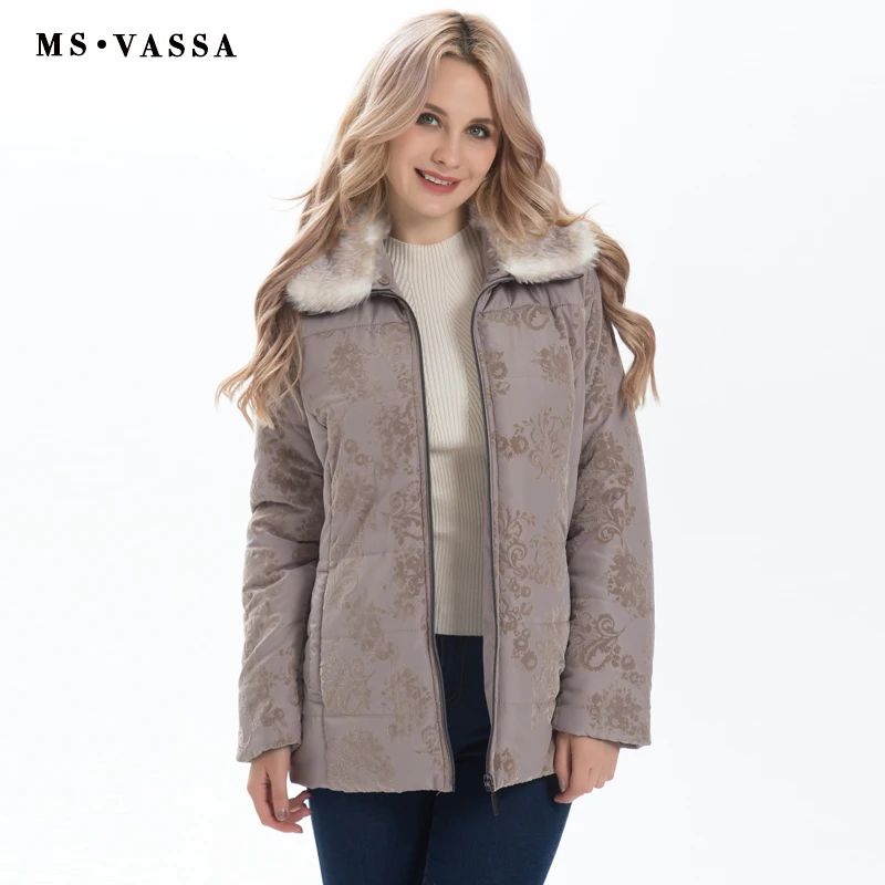MS Vassa Осенняя Куртка Новинка 2017 года женские повседневные пальто отложной