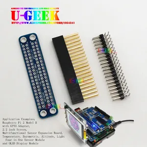 UGEEK оригинальный несобранныйСобранный двойной GPIO адаптер для Raspberry Pi 4B ,3B,3B +,3A +,2B,A +,B +, Zero  Переносной GPIO на переднюю панель