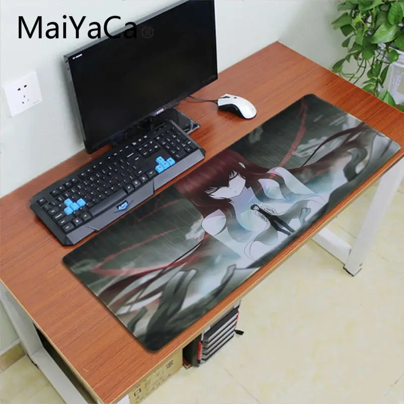 Прочный резиновый коврик для мыши Maiyaca steins gate большой компьютерный Настольный