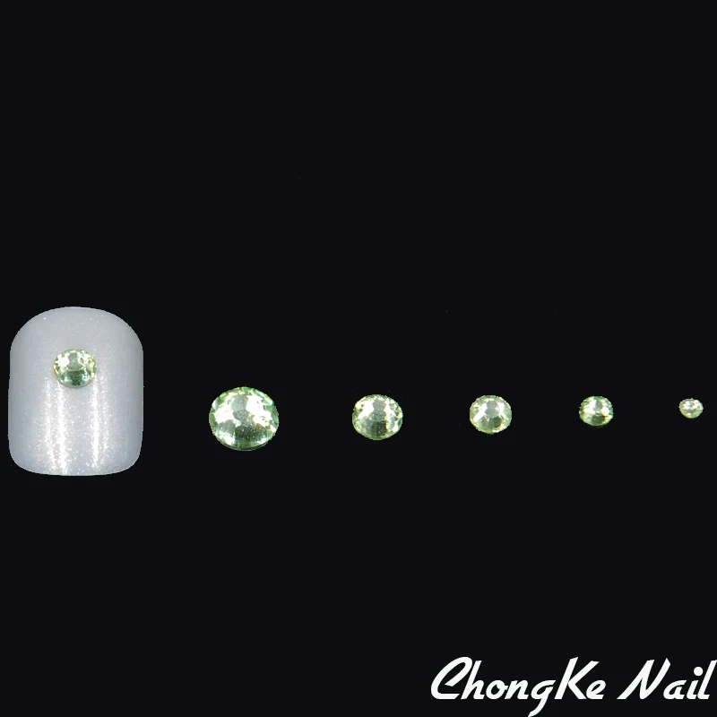 5 размеров перидот/светло зеленый цвет 3D дизайн ногтей бриллианты Блестящие