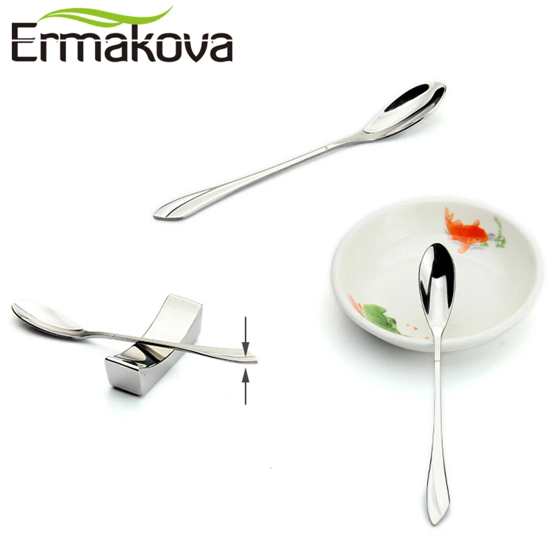 ERMAKOVA набор из 2 шт. ложка для эспрессо 4 дюйма мини Кофе ложка маленькие бистро ложка для десерта Нержавеющая сталь Чай закуска