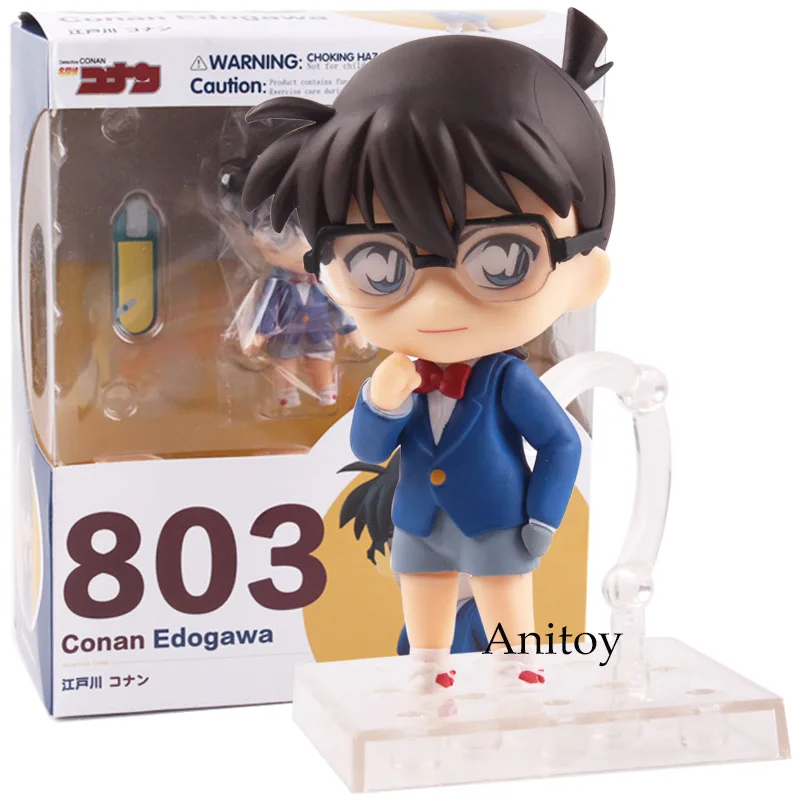 Detective Conan Nendoroid 803 Conan Edogawa ПВХ Аниме Фигурки Коллекционная модель игрушки 10 см