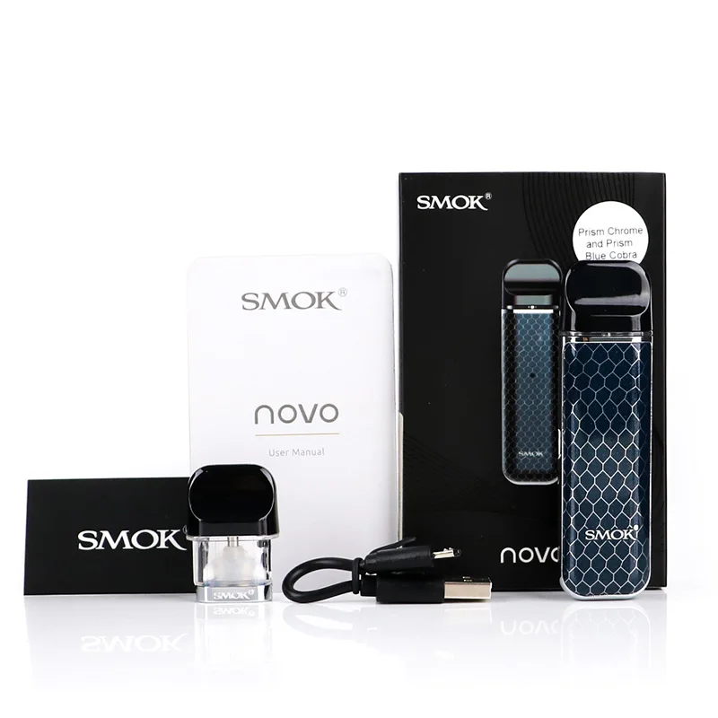 SMOK novo комплект cobra covered pod vape ручка комплект с 450 мАч встроенный аккумулятор 2 мл емкость pod vape картридж vs SMOK novo 2