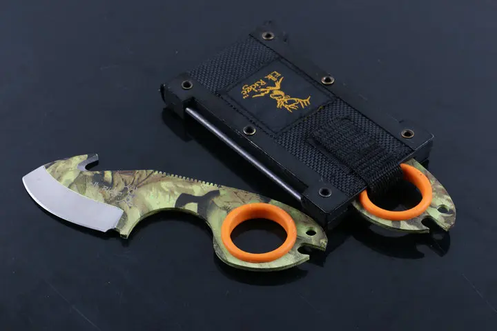 Multi Инструменты Elk Ridge спасения Ножи для шашлыков 5Cr13 лезвие камень небольшого