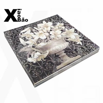 20pcs Napkins Причудливый букет цветов 20 шт. вечерние салфетки розы этикетка бутылки наклейка коробка свадебных приглашений сумка предметы для украшения дня рождения - Цвет: 20pcs Napkins