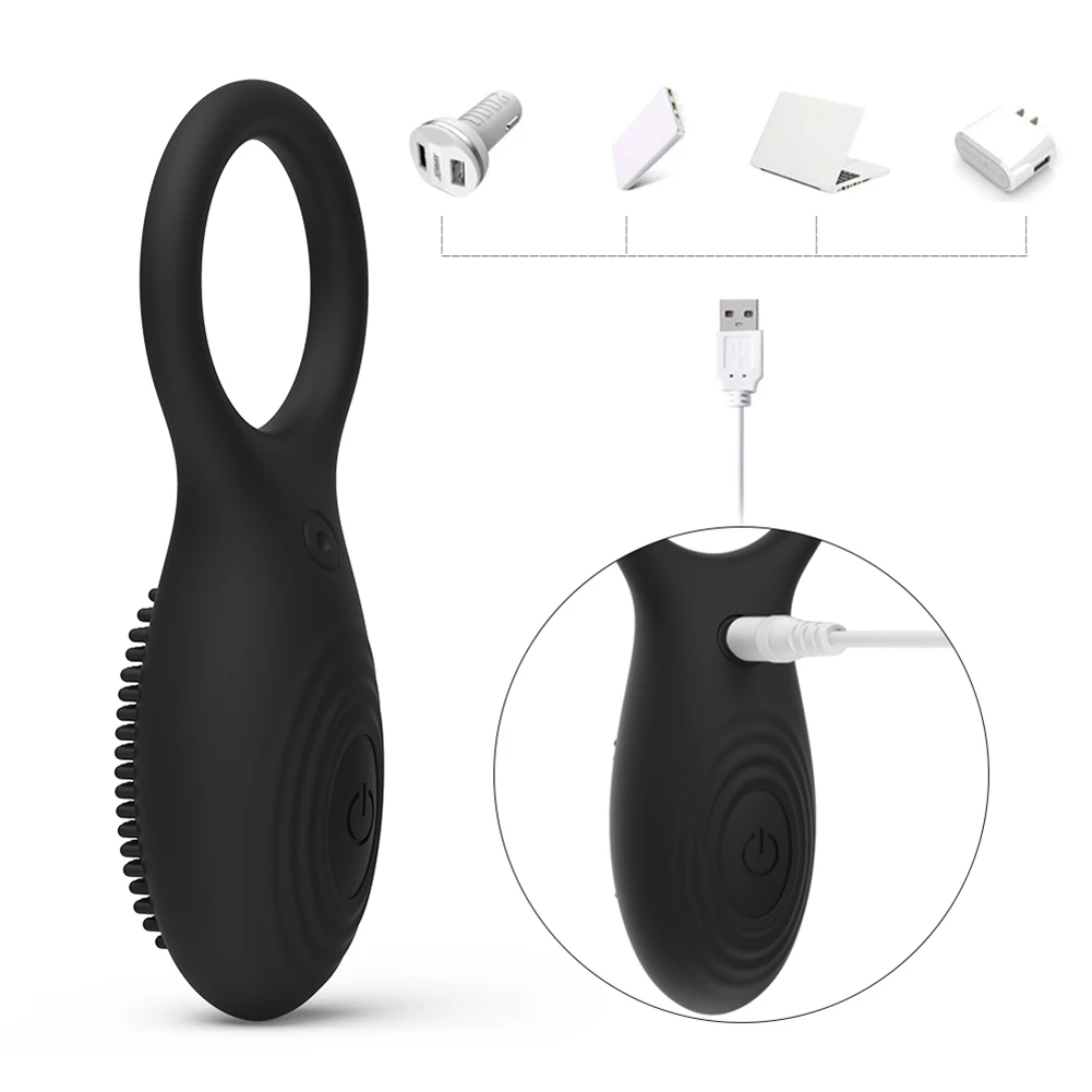 Кольцо для члена мощный вибрирующий пенис кольцевой вибратор водонепроницаемый