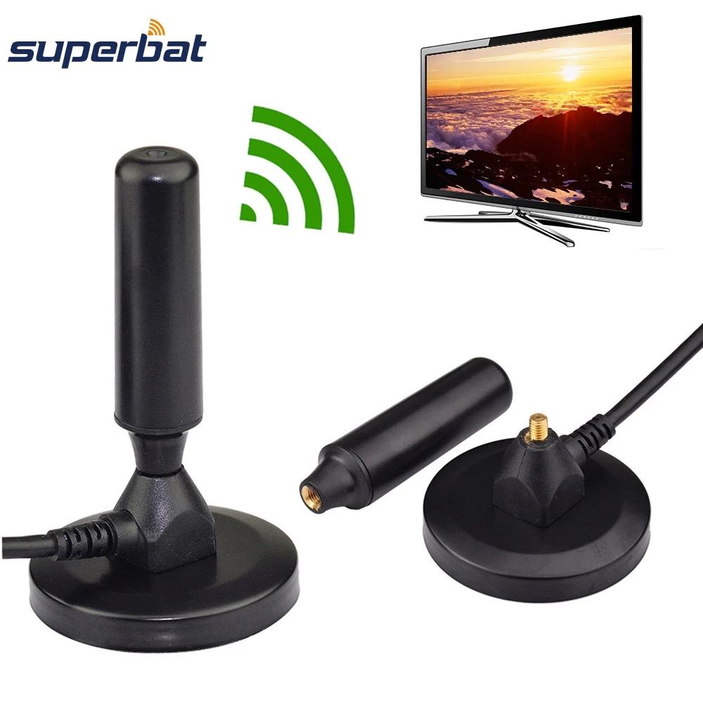 Антенна Superbat 5dbi DVB T 470 860MHZ с 3M RG58 Удлинительный кабель TV разъем на магнитной основе