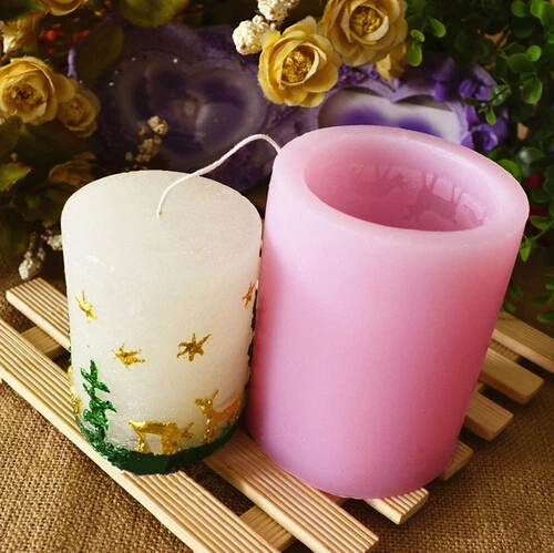 

Оптовая продажа силиконовая форма K343 Рождественская цилиндрическая форма свеча украшение помадка форма для выпечки МОЛД