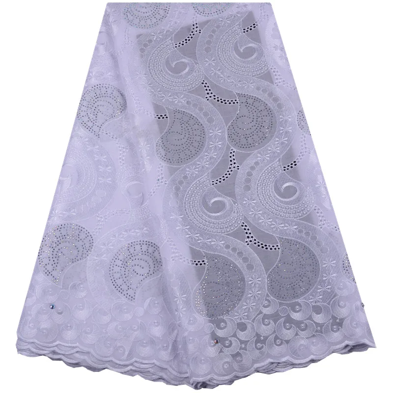 

2019 Swiss Voile Lace In Switzerland High Quality African Dry Cotton Voile Lace Fabric For Wedding Party Dresses 1487B