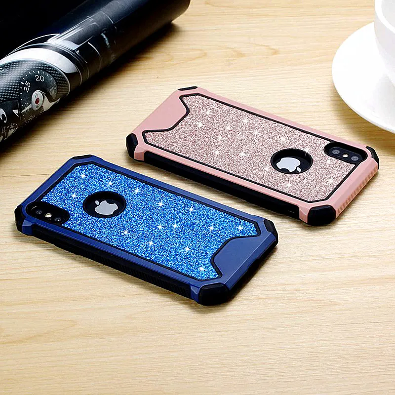For iPhone 7 case Glitter Bling Cute Design Heavy Duty Protection Phone Case for 5 5s se 6 6s 8 plus X XR XS Max | Мобильные