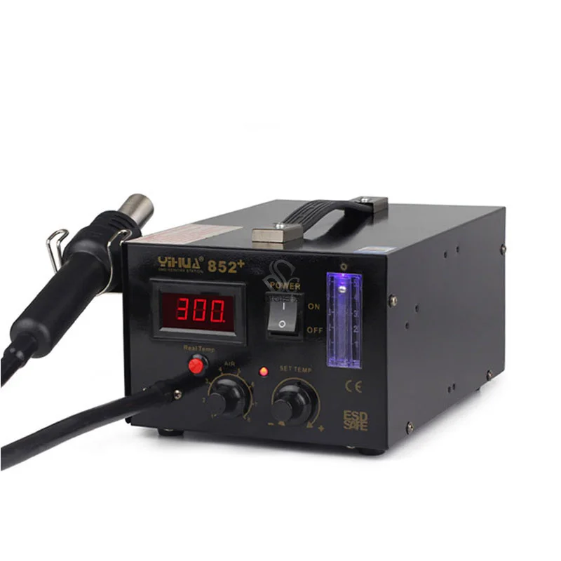852 + регулируемый светодиодный паяльная станция горячего воздуха для ремонта