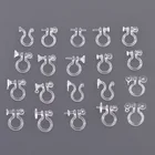 50 шт. прозрачные клипсы для ювелирных изделий, пластиковые u-образные клипсы для ушей, аксессуары для сережек, фурнитура для ювелирных изделий своими руками