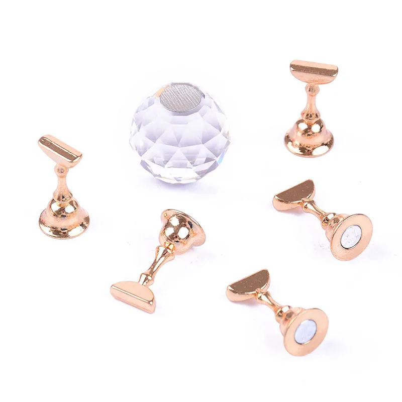 

Magnetic false nail practice bracket support base rhinestone bracket display frame crystal manicure support support toolA00225XX