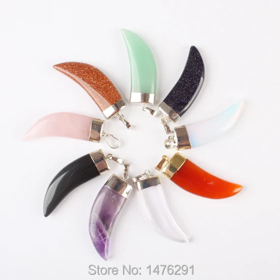 44x14 мм Howlite камень тигровый глаз лазурит розовый кристалл оникс нож подвеска из