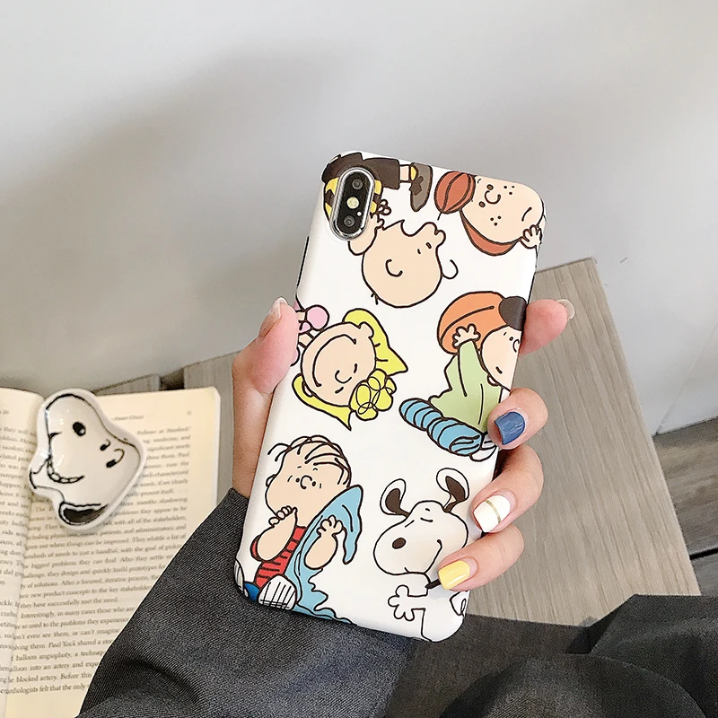 Чехол для телефона для iphone 11Pro XS Max X XR милый Charlie коричневый Lucy матовый IMD мягкий чехол для iphone 6 6S 7 8 Plus задняя крышка fundas capa