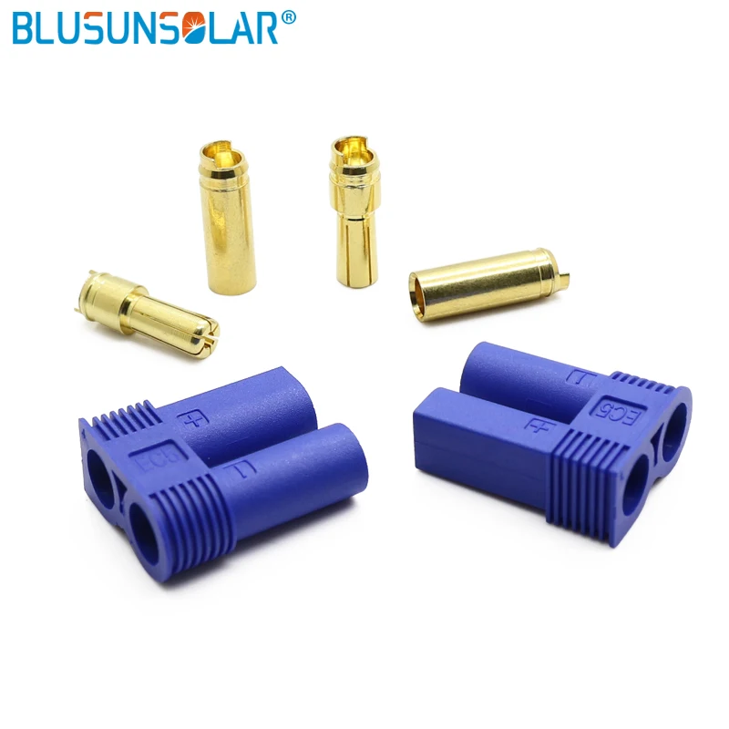 

5 Pairs/Lot EC5 5mm Bullet Connector Male + Female Plugs Adapter Battery For RC Car Plane Helicopter