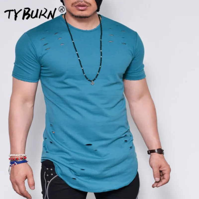 TYBURN/Новинка 2019 года модная футболка в стиле хип хоп для мужчин летние футболки с