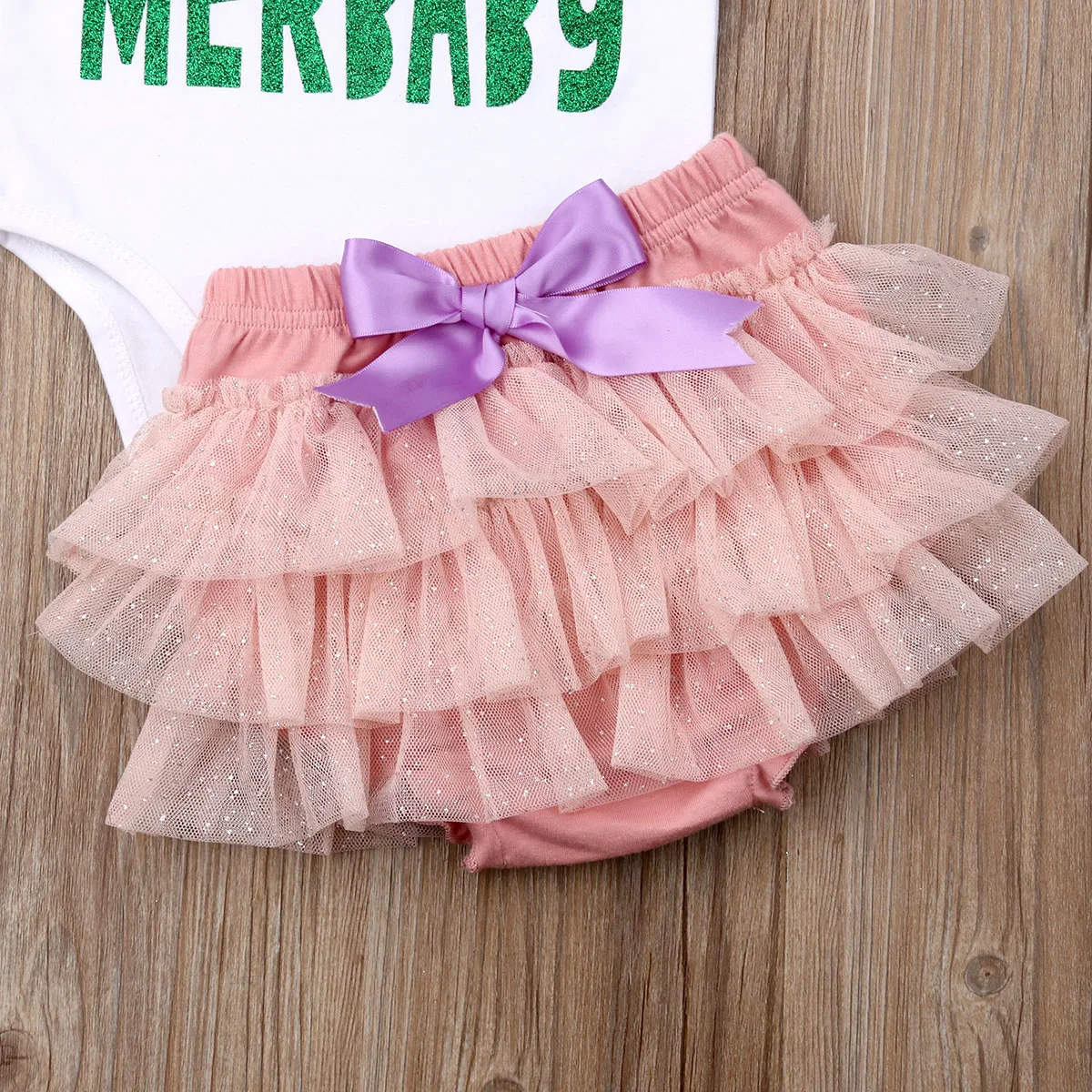 Summer Baby Girl Clothes Mermaid Romper Tops Tutu Shorts Skirts Outfits | Мать и ребенок
