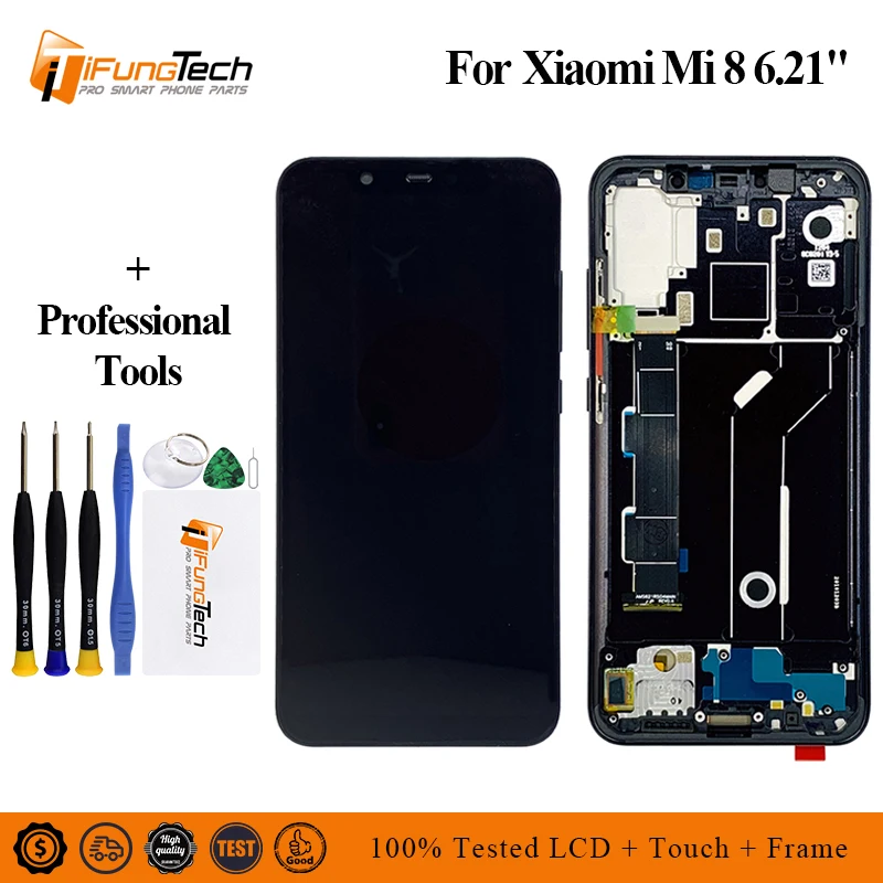 ЖК экран Super Amoled для Xiaomi Mi8 дисплей с дигитайзером и сенсорным экраном замена 8 MI