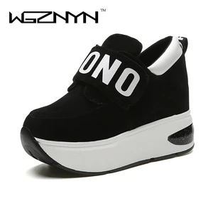 Осенняя женская обувь на платформе WGZNYN 2020, повседневная женская обувь без шнуровки, женская обувь с круглым носком на плоской подошве, Размеры 35-40
