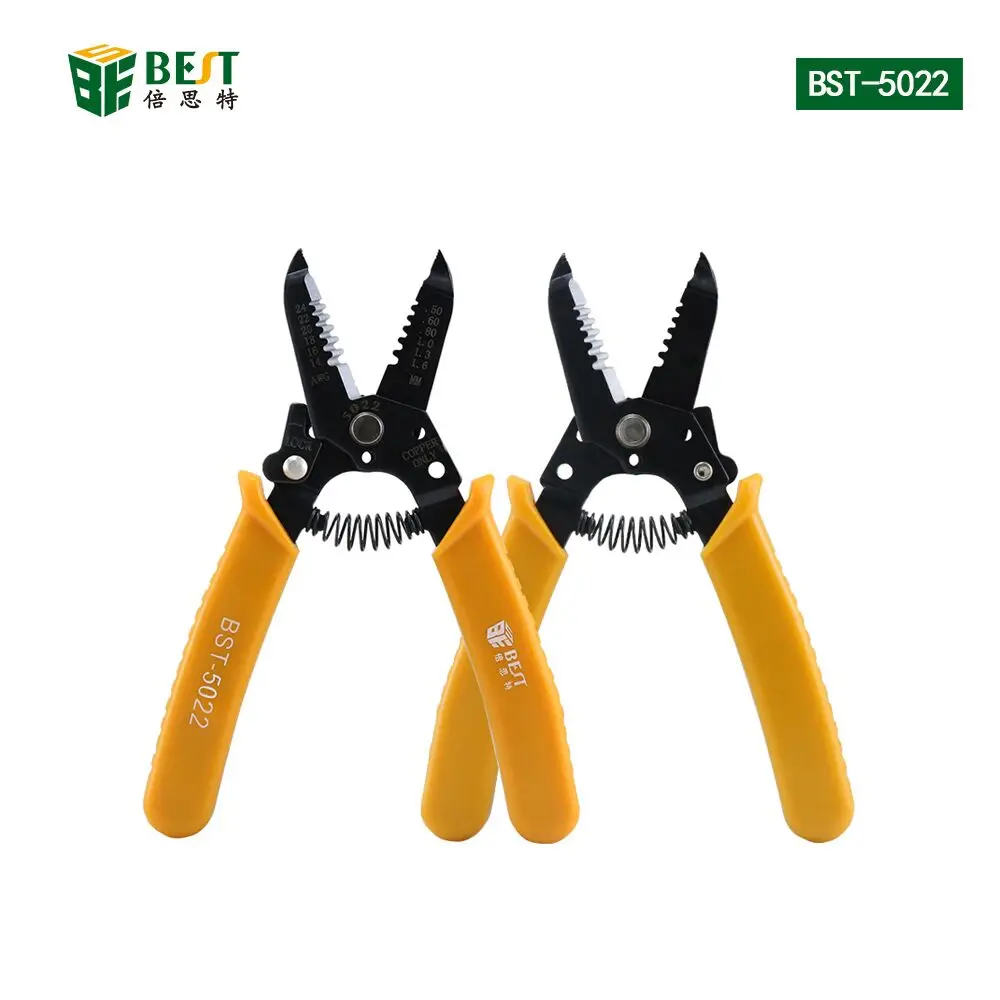 

BST-5022 Portable Steel Wire Cable Stripper Pliers Knife Wire Stripper Cutters Terminal Crimping Stripping Cutting Pliers