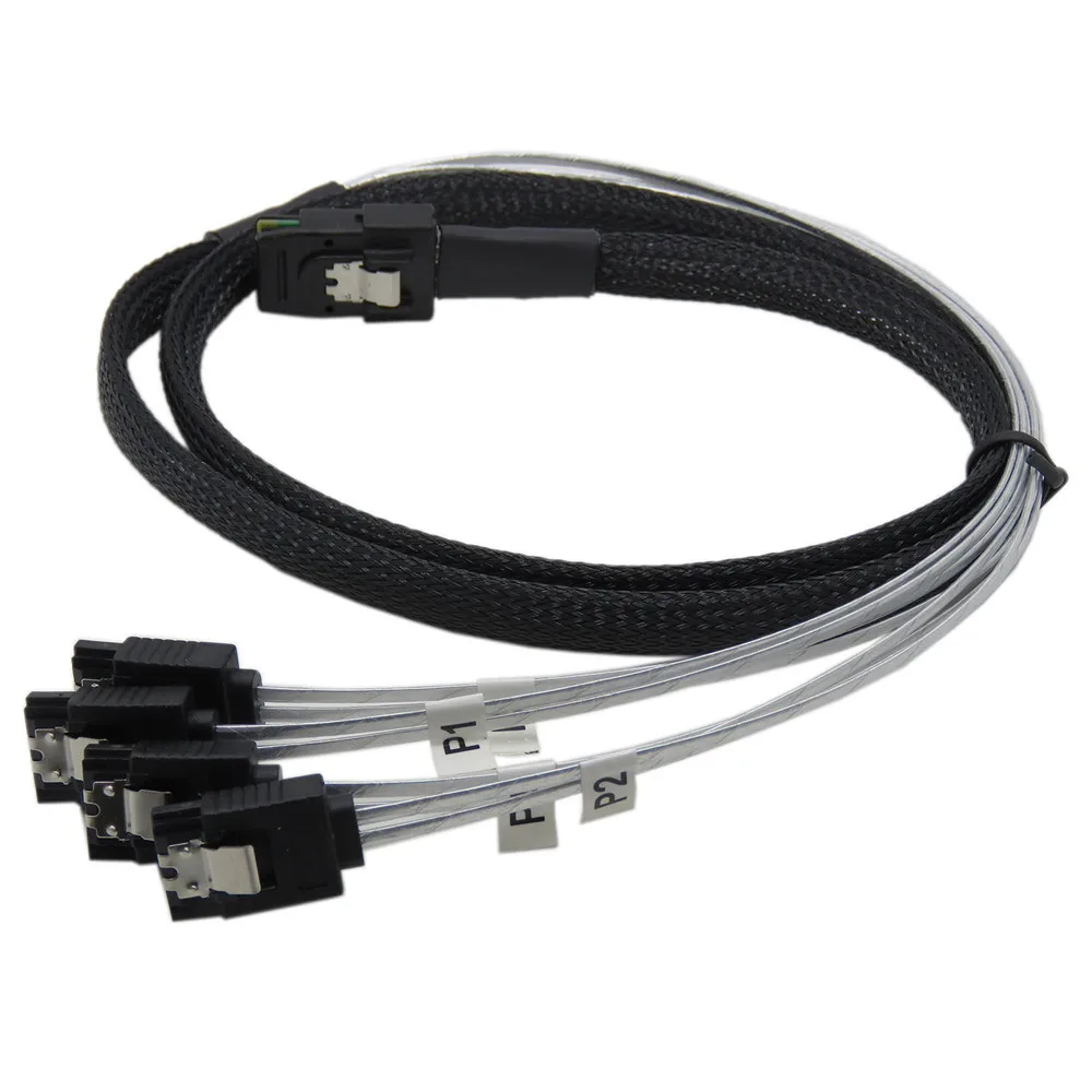 Reverse Mini SAS SFF-8087 36-PIN to 4 SATA 7-PIN HD Sata BackPlan Cable | Электроника