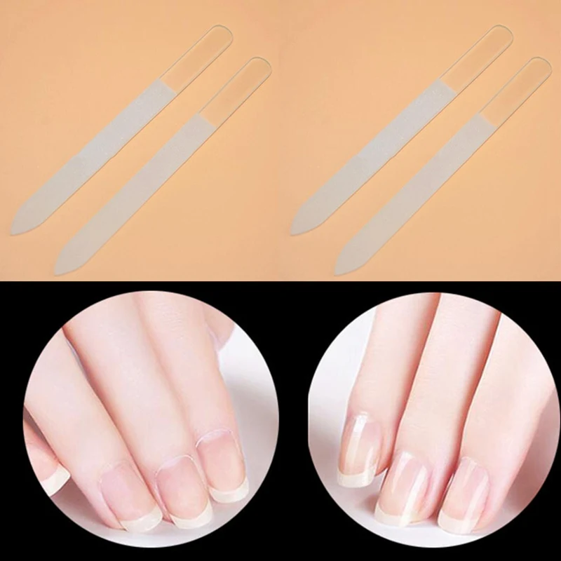 1 шт. прозрачный кристалл Стекло пилочка для ногтей Nail Art маникюрный набор