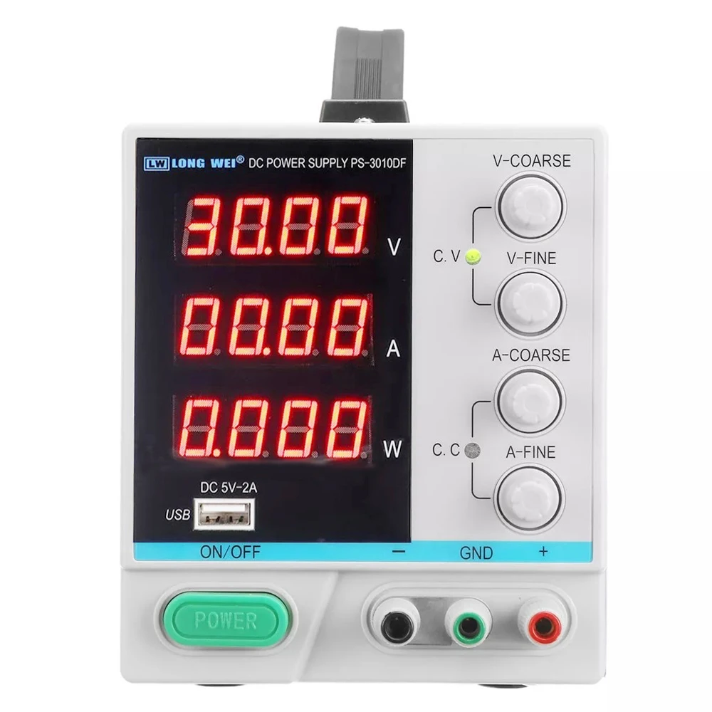LW PS-3010DF лабораторный источник питания постоянного тока 30V10A высокое precision4-digit светодиодный дисплей USB зарядка ремонт импульсный источник питания