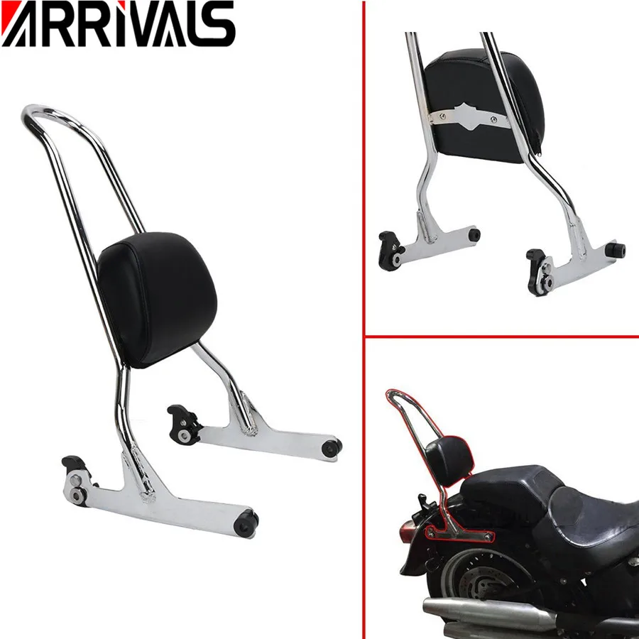 

Motorcycle Chrome Detachable Passenger Backrest Sissy Bar For Harley Fatboy FLSTF Softail CVO Custom FXSTC 2007-2017