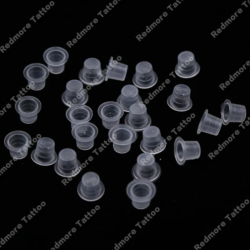 1000 шт белые устойчивые чашки чернил татуировки маленького размера прозрачные