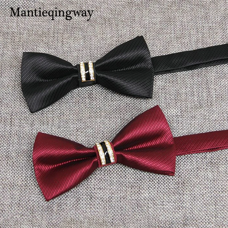 Mantieqingway Блеск Алмазный Свадебный галстук-бабочка для Для мужчин Blingbling