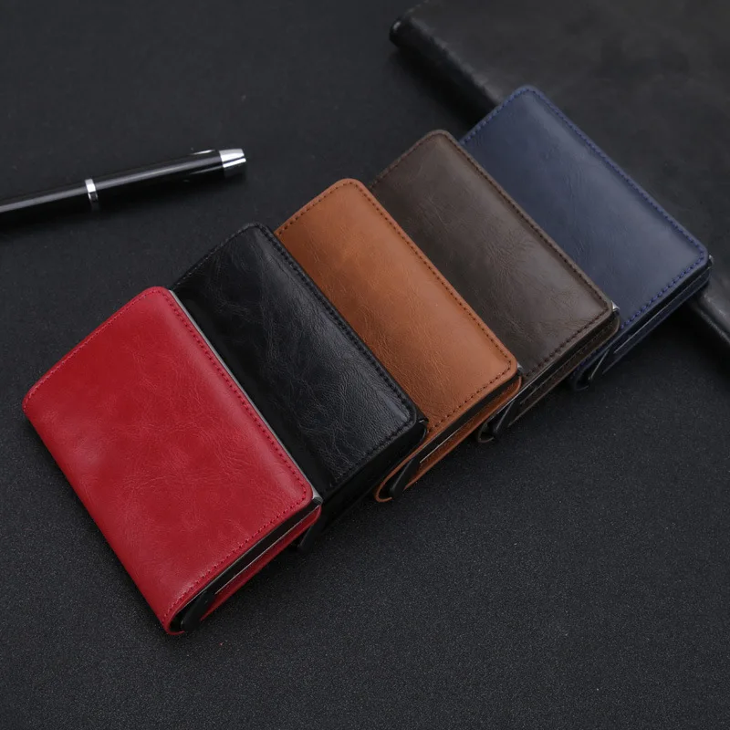 

2020 Hot Business Credit Card Holder Multifunction Aluminium Alloy Metal Male ID Cards Case Mini Wallet Slim Purse for Men Women