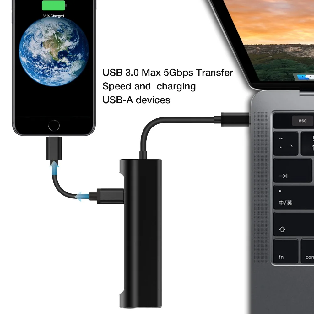 USB C 3 1 концентратор к HDMI SD/TF кардридер Type зарядный порт 2 0 адаптер для Samsung S9/S8 MacBook