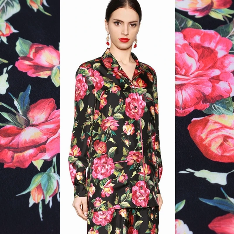 Розовая Цифровая живопись эмуляция шелк Снежинка атласная плюшевая ткань для