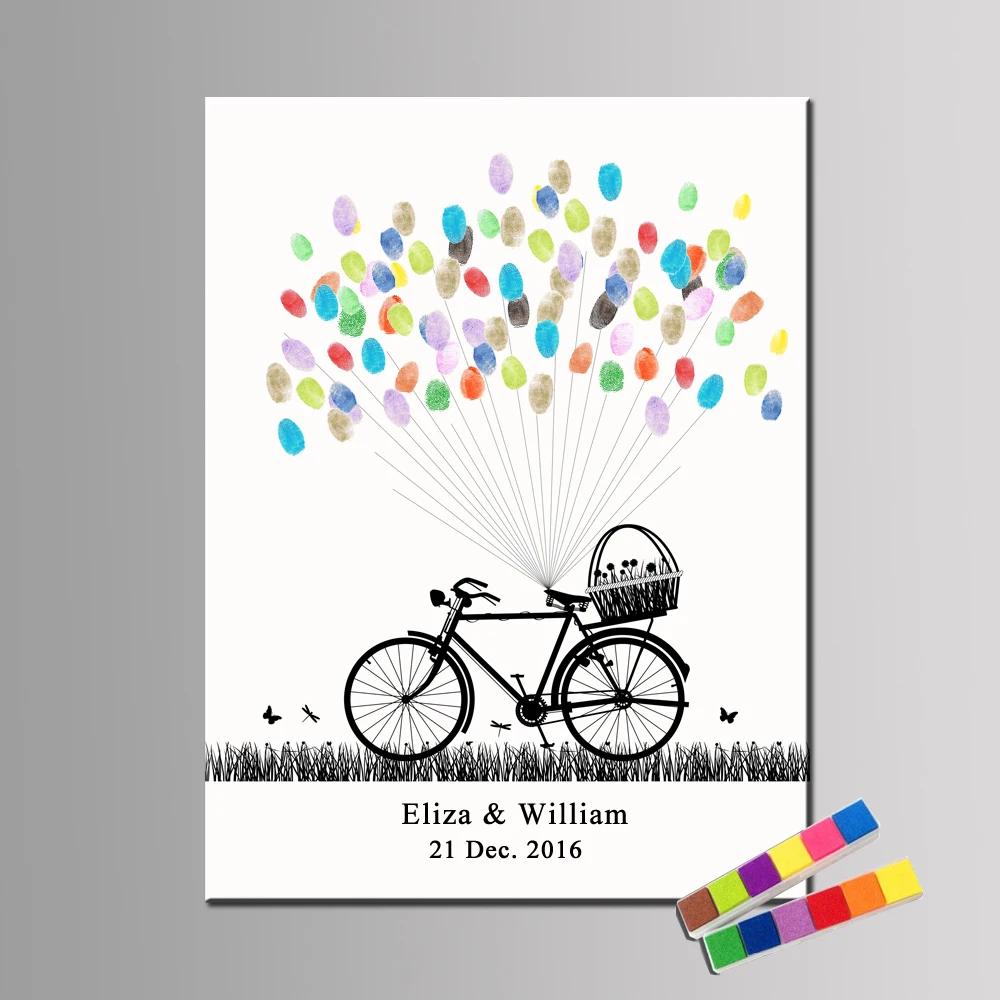 Свадебная книга с чернилами альтернативная Идентификация отпечатков пальцев на