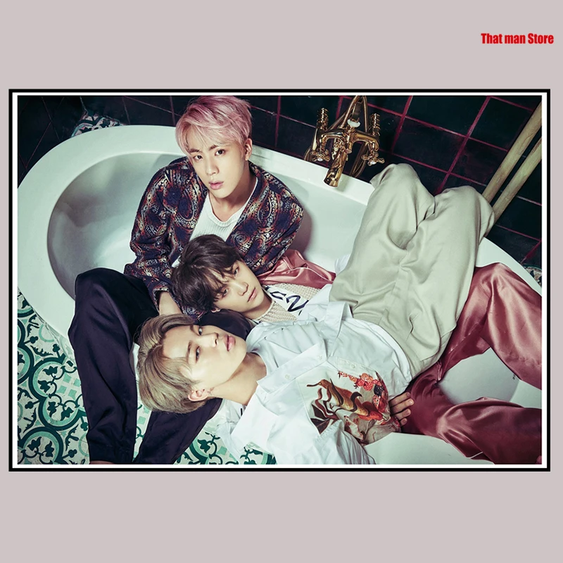 Kpop bangtan плакаты ясное изображение наклейки на стену украшение дома высокое качество принты RM Jimin Jin бумага с покрытием