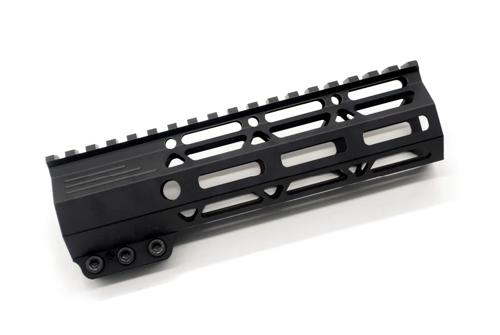Черный 7 дюймовый зажимной поплавок Пикатинни рельсы M lok Handguard со стальной бочкой